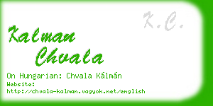 kalman chvala business card